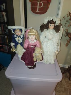 Set Of 3 Vintage Dolls