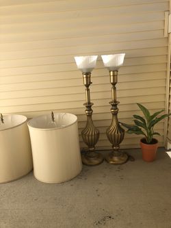 Rare Vintage Rembrandt Lamps, Pair