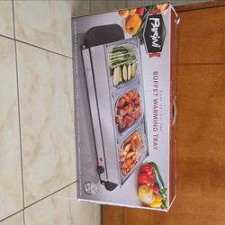 Parini 3-Pan Stainless Steel Buffet Warming Tray