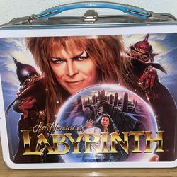 Jim Hensons LABYRINTH Lunchbox Thermos Metal David Bowie Jennifer Connelly