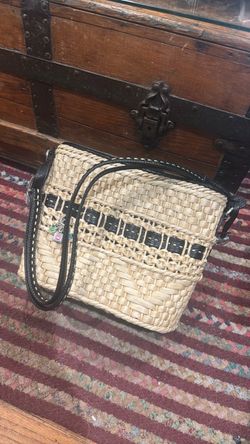 Brighton Woven Straw Crossbody Bag