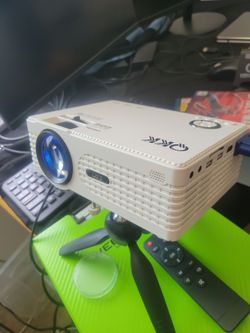 Portable Mini Projector QKK QK01 White HDMI Home Theater