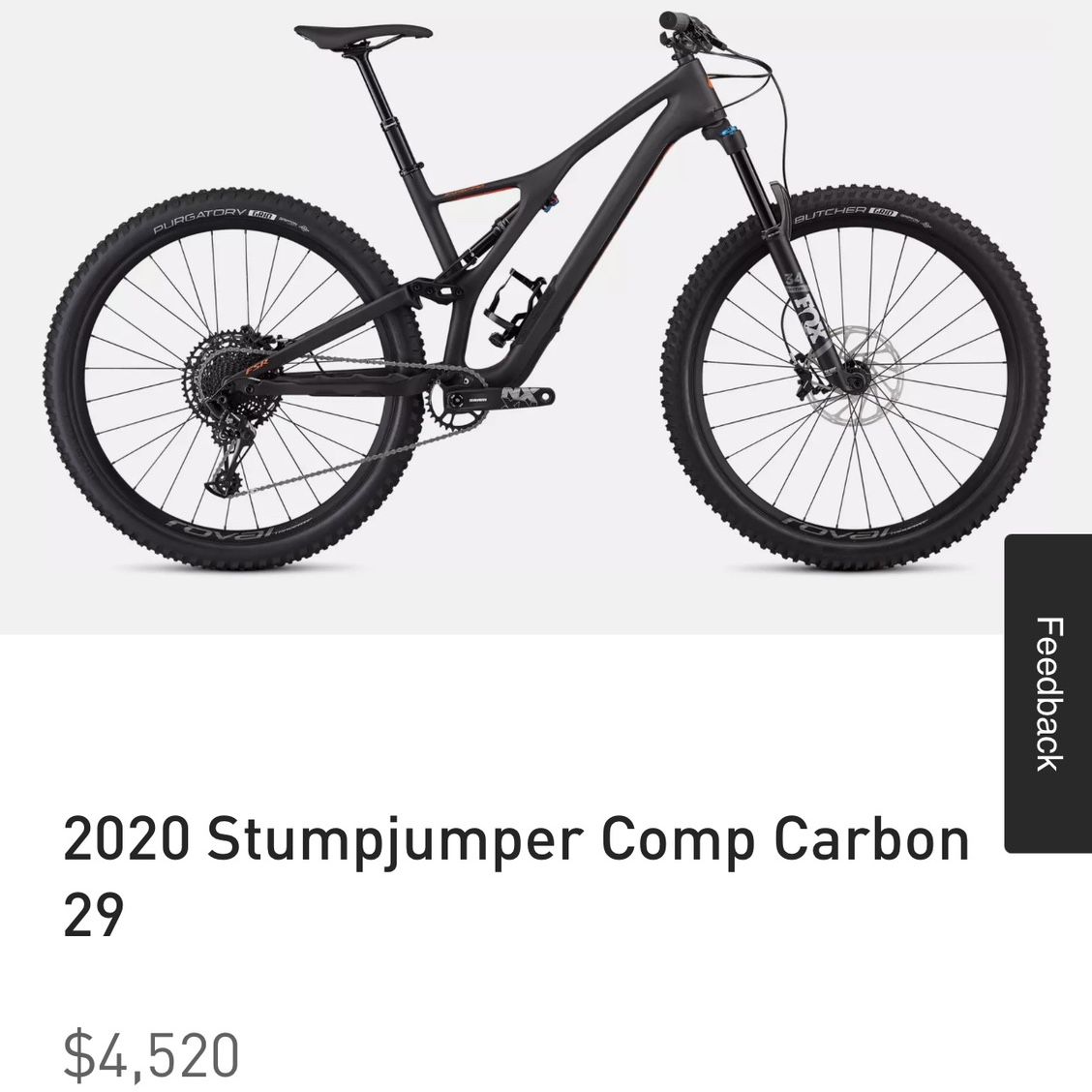 2020 Specialized Stumpjumper  Carbon Frame 