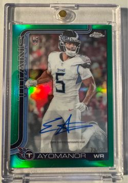 2025 Topps Chrome Elic Ayomanor RC auto /99