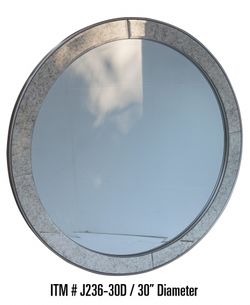 Circular mirror antique border