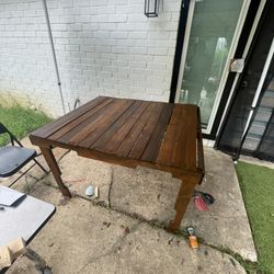 Rustic Handmade Pallet Wood Table – Stained & Sealed (OBO, no lowball)