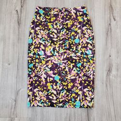 LulaRoe Floral Stretchy Pencil Skirt Size Small 