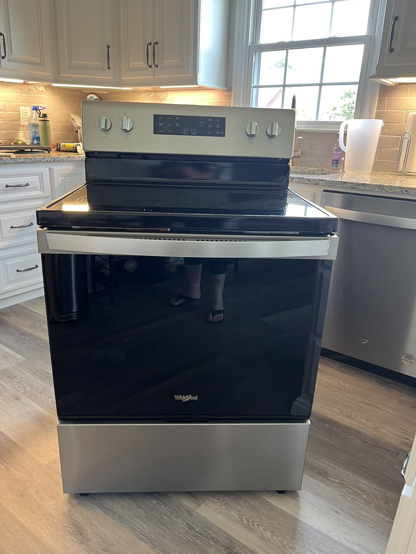 Five Burner Glass Top Range