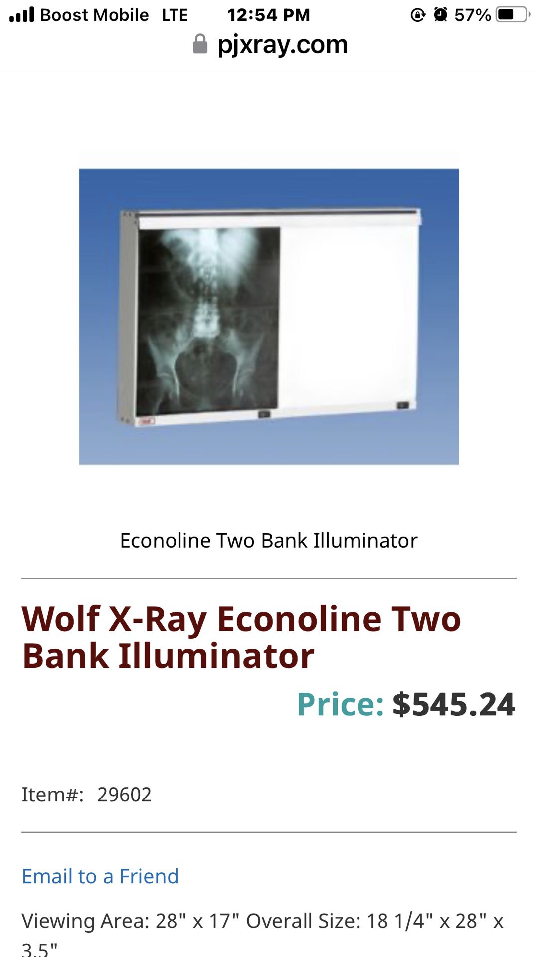 Wolf X-ray Econoline Two Bank Illuminated Ok