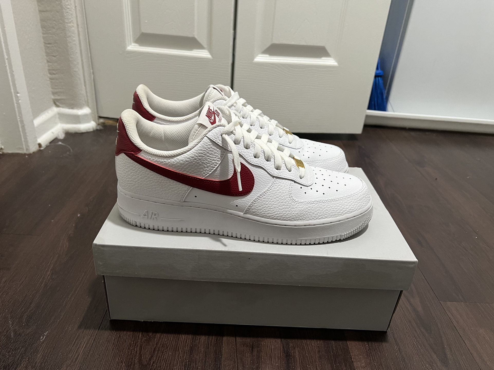 Air Force One Low 07 Size 12 Maroon Swoosh/Better Leather