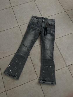 Purple jeans flared