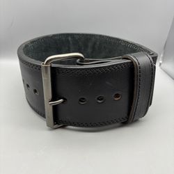 Adidas Small Black Leather Belt 33” Long