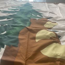 New Bear Theme Shower Curtain 