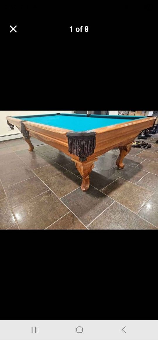 POOL TABLE. Delivered & SET UP WITH NEW FELT  New Paid 8500 First 2995.00