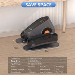 Under Desk Ellipticals Electric Trainer Magnetic Control w/ Remote - Dark Gray