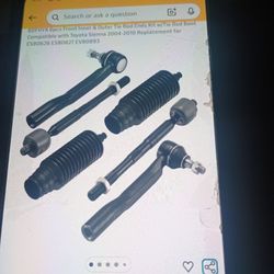 6pcs Front Inner Tie Rod Ends Kit  w/Tie Rod Boot Complete