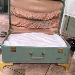 Vintage Green Suitcase 
