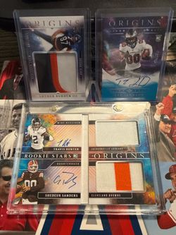 Sheduer Sander and Travis Hunter Dual RPA /49 sports cards
