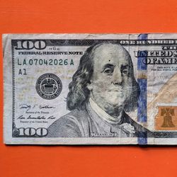 Fancy serial number 250th anniversary Independence Day birthday $100 bill Federal Reserve C note