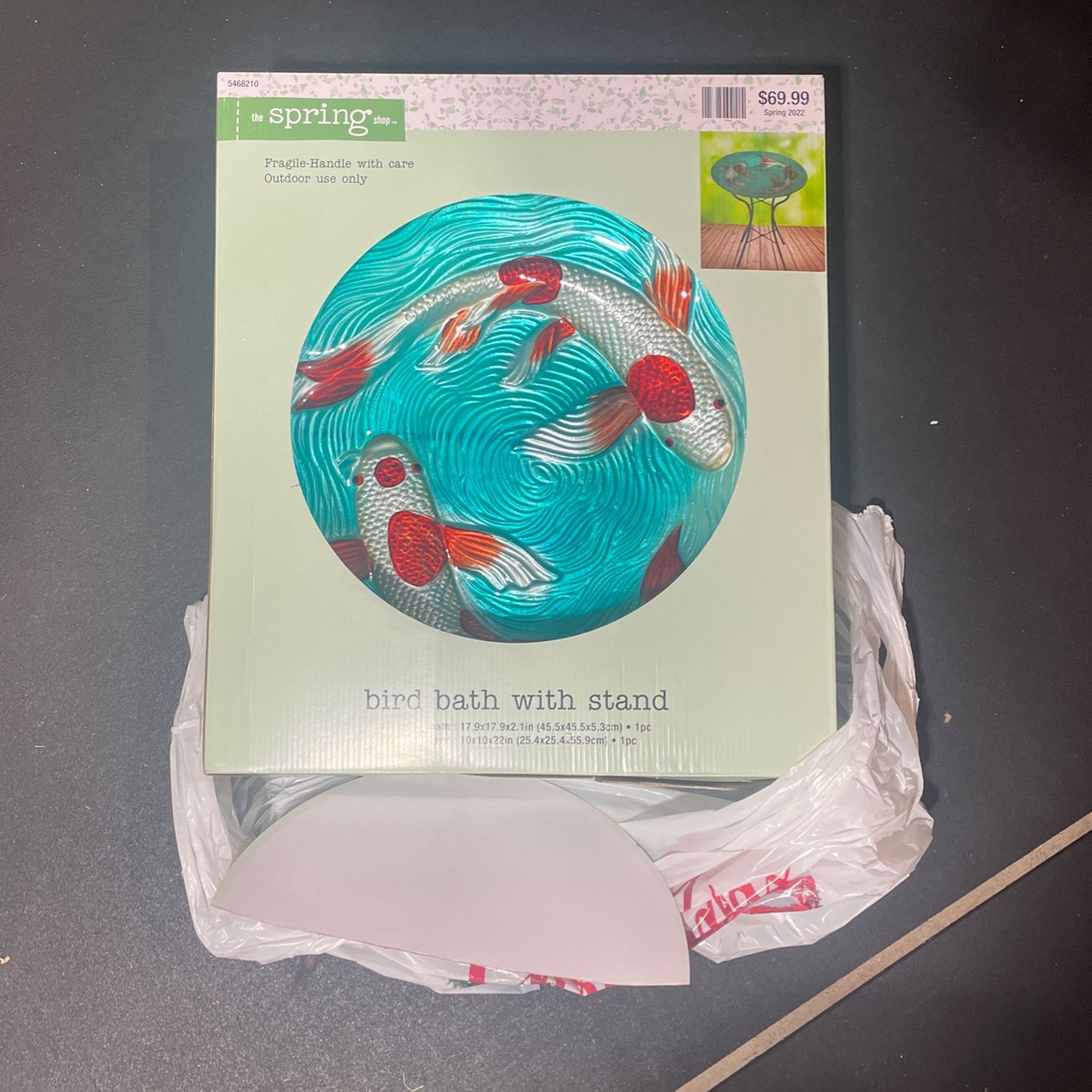 Bird bath with iron stand $20.
