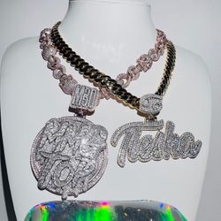 Custom Pendants Jewelry Cuban Link Iced Out VVS Moissanite