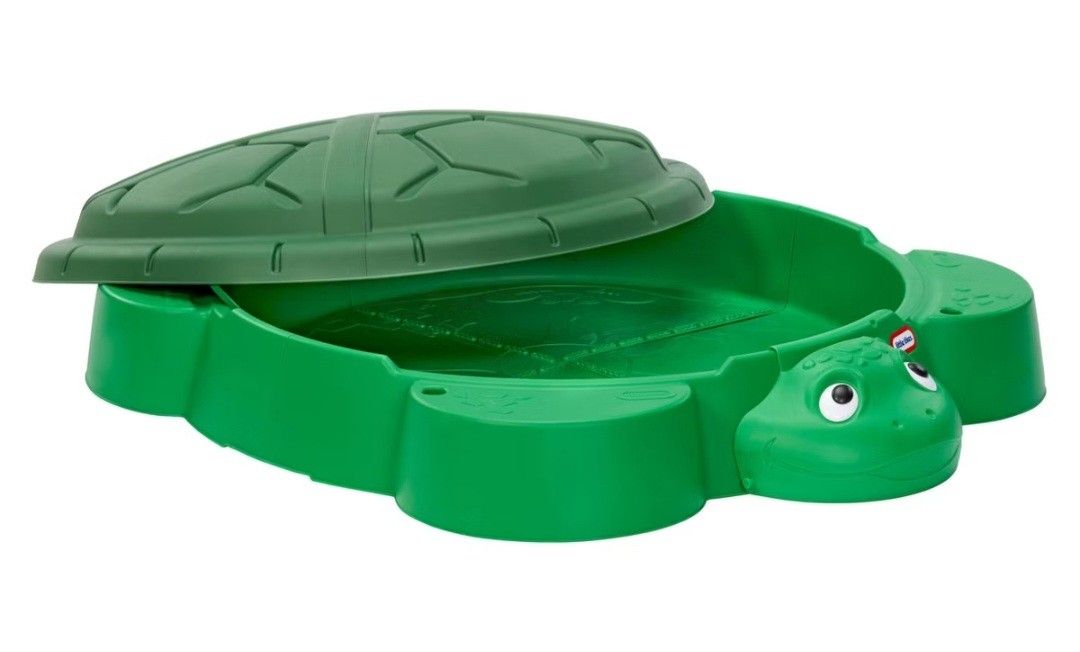 Green Turtle Sandbox with Lid