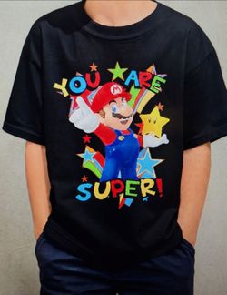 Colorful Mario inspired t shirt