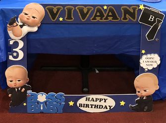 Themed bday party supplies custom made on order