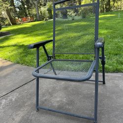 Wrought Iron Folding Outdoor Chair