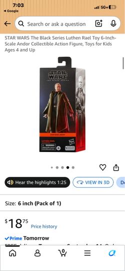 STAR WARS The Black Series Luthen Rael Toy 6-Inch-Scale Andor Collectible Action Figure, Toys for Kids Ages 4 and Up