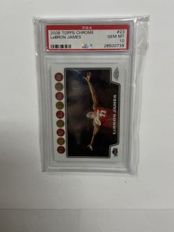 LeBron James 2008 Topps Chrome #23 Chalk Toss - PSA GEM MT 10