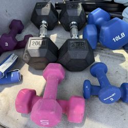 82lbs Misc dumbbells 