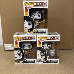POP! Rocks #122/123/124 - Kiss - The Spaceman/ Catman/ Starchild 
