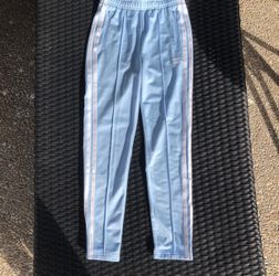 Adidas Originals light blue track pants girl's