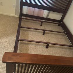 Queen Solid Wood Bed Frame 