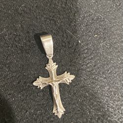 Sterling Silver Small Cross With Jesus 