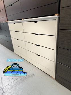 Katy white eight drawer dresser new chest cajonera Comoda