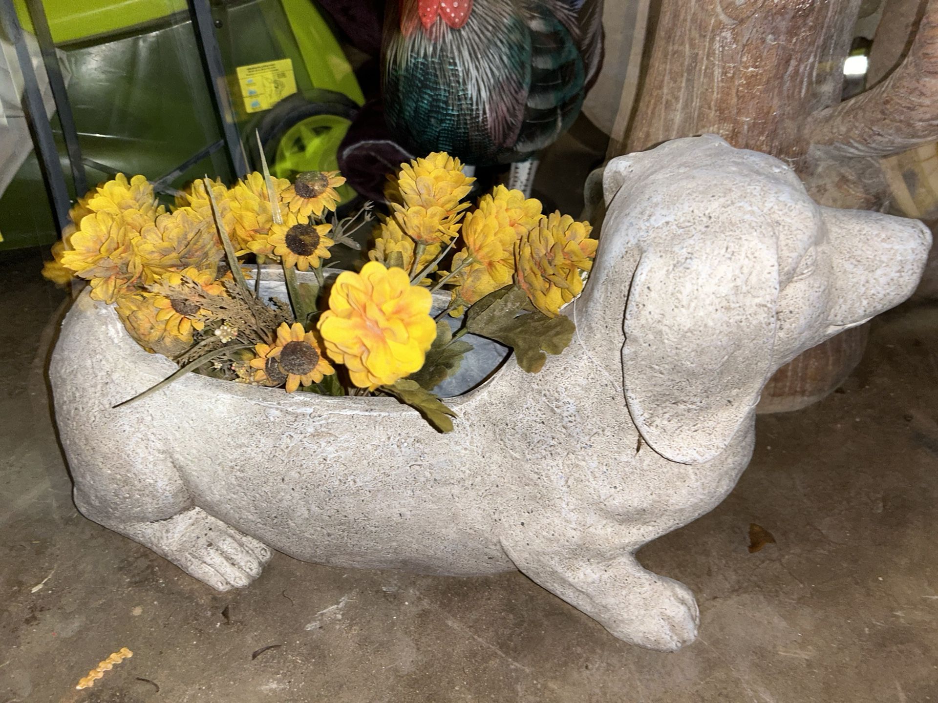 Weiner Dog Flower Pot For Garden Brand New 