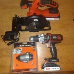 Black & Decker 20V 3 Tool Kit With Two Brand New Batteries And Charger