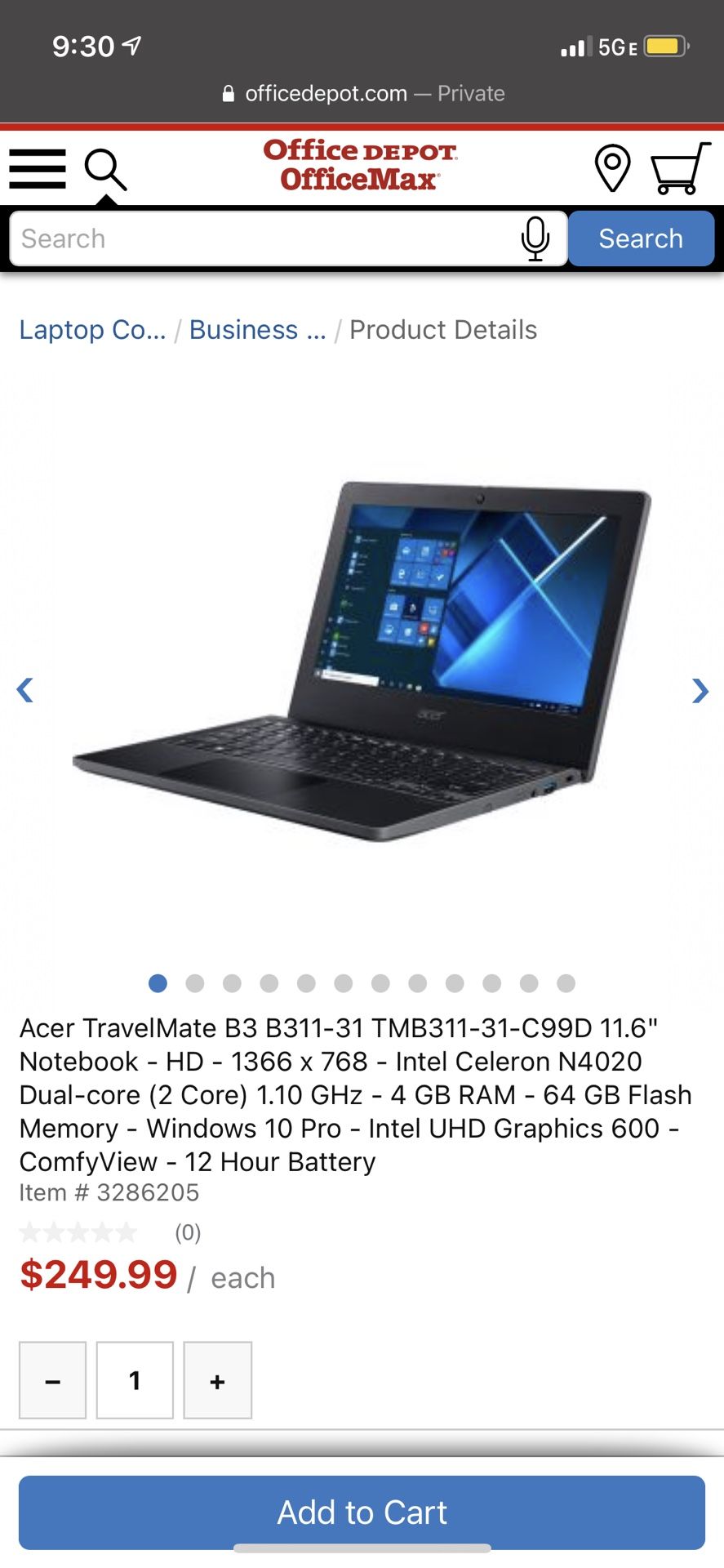 Acer Travelmate Laptop (brand New)