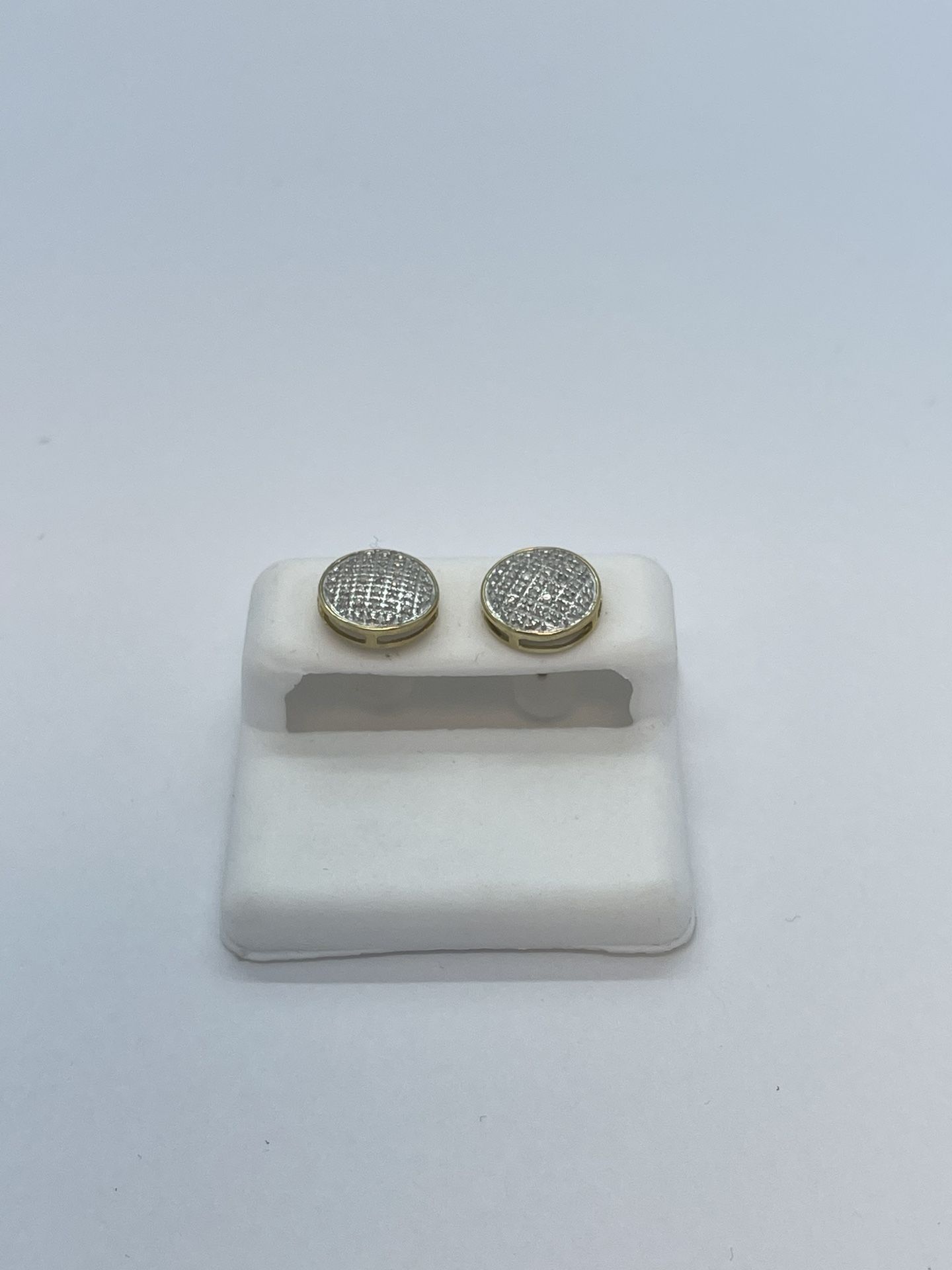 New 10K Gold Diamond Earrings