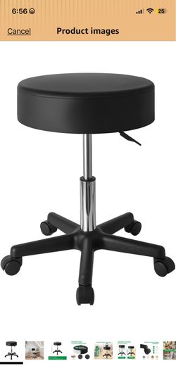 Rolling Stool with Wheels; Hydraulic Adjustable
