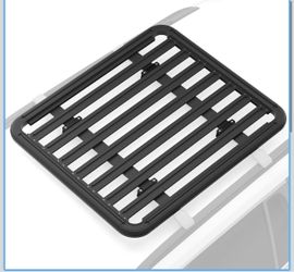 Aluminum Roof Rack Platform 55" x 47" x 1.9" Flat Roof Rack Basket with 10 Sets Eye Bolt Nut and T-S