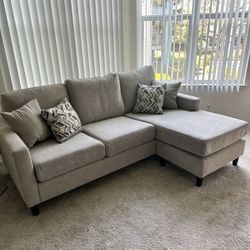 Used Sofa $100 MUST TAKE BY THURSDAY 5/1) Throw Pillows Included 