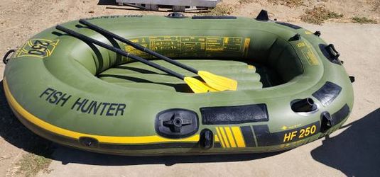 Inflatable fishing boat