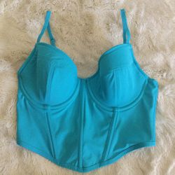 Primark Padded Cup Bustier Corset Blue 34D