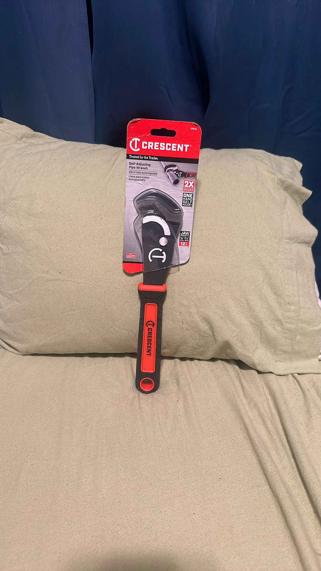 Crescent 12 in. Self-Adjusting Straight Pipe Wrench with Grip