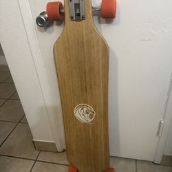 White Wave Bamboo Cruiser Longboard (with Orangatang Stimulus)