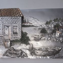 VINTAGE ITALIAN STERLING SILVER PLAQUE