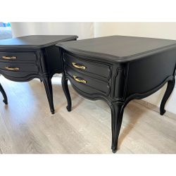 Refinished Thomasville Vintage Pair Of Nightstands | End Tables